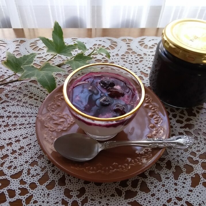 冷凍ブルーベリー&レーズンのコンフィチュール♡